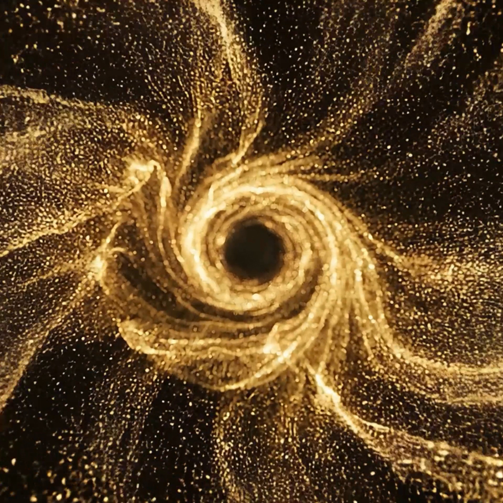 Abstract Particles Gold