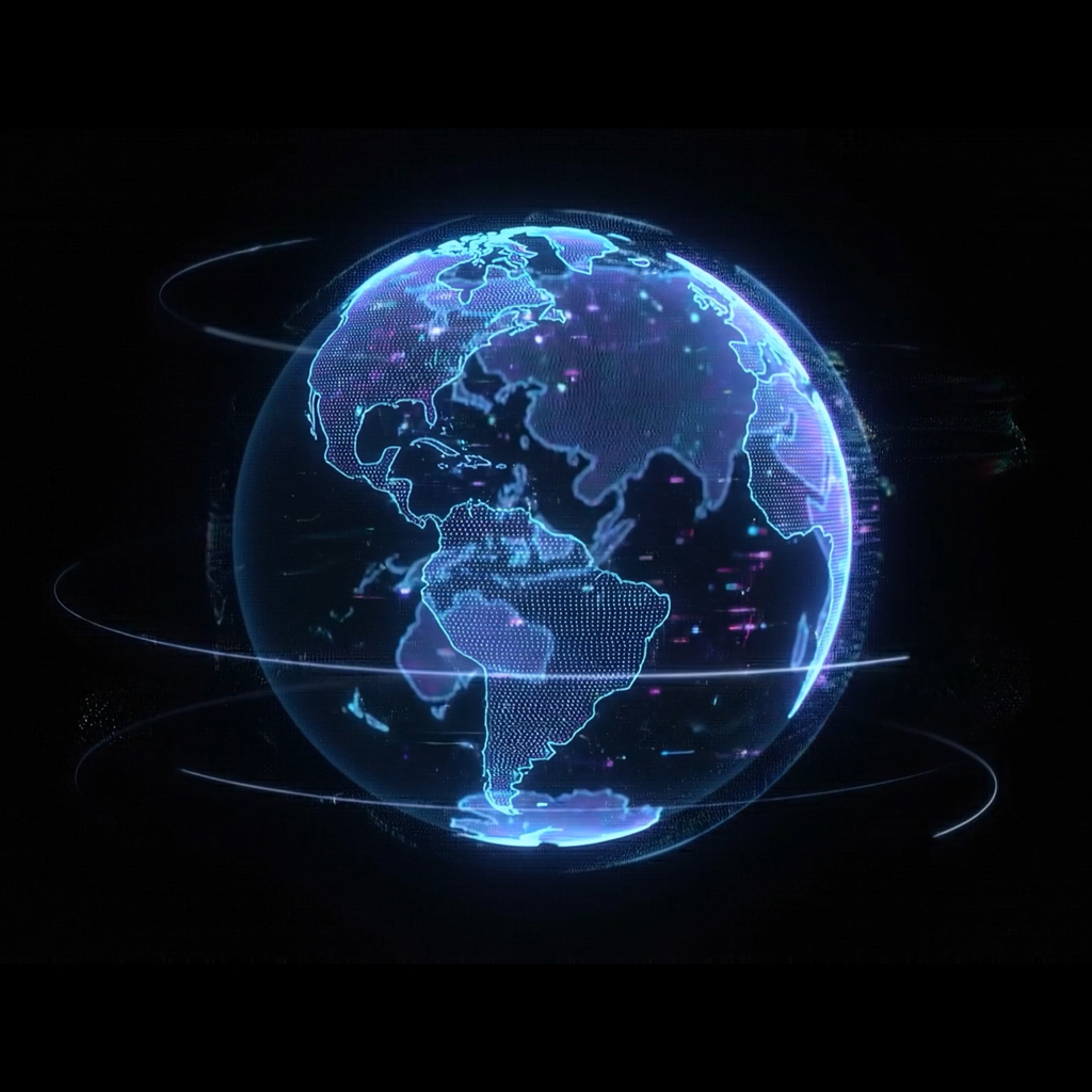 Holographic Spinning Globe